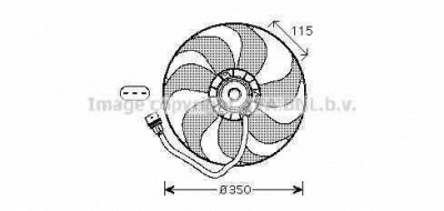AVA QUALITY COOLING vw7521 -  Вентилятор, охлаждение двигателя